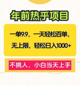 一单9.9，一天百单无上限，不挑人，小白当天上手，轻松日入1000+-创新Ovo
