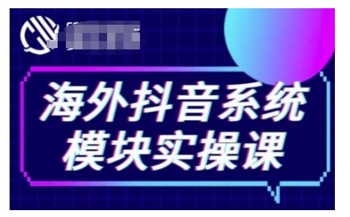 海外抖音Tiktok系统模块实操课，TK短视频带货，TK直播带货，TK小店端实操等-创新Ovo