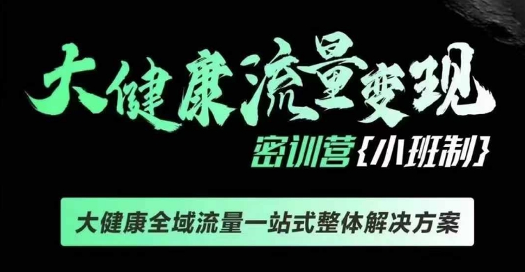 千万级大健康变现课线下课，大健康全域流量一站式整体解决方案-创新Ovo