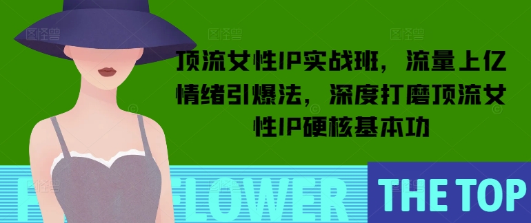 顶流女性IP实战班，流量上亿情绪引爆法，深度打磨顶流女性IP硬核基本功-创新Ovo