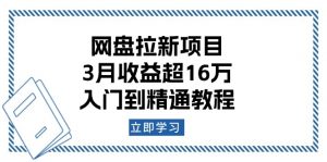 网盘拉新项目:3月收益超16万,入门到精通教程-创新Ovo