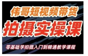 短视频带货拍摄实操课,零基础学拍摄入门到精通教学-创新Ovo