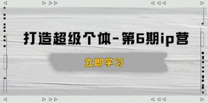 打造 超级个体-第6期ip营：商业认知,产品设计,成交演练,解决知识变现难题-创新Ovo
