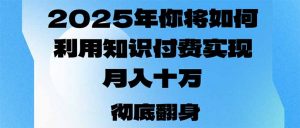 2025年,你将如何利用知识付费实现月入十万,甚至年入百万?-创新Ovo