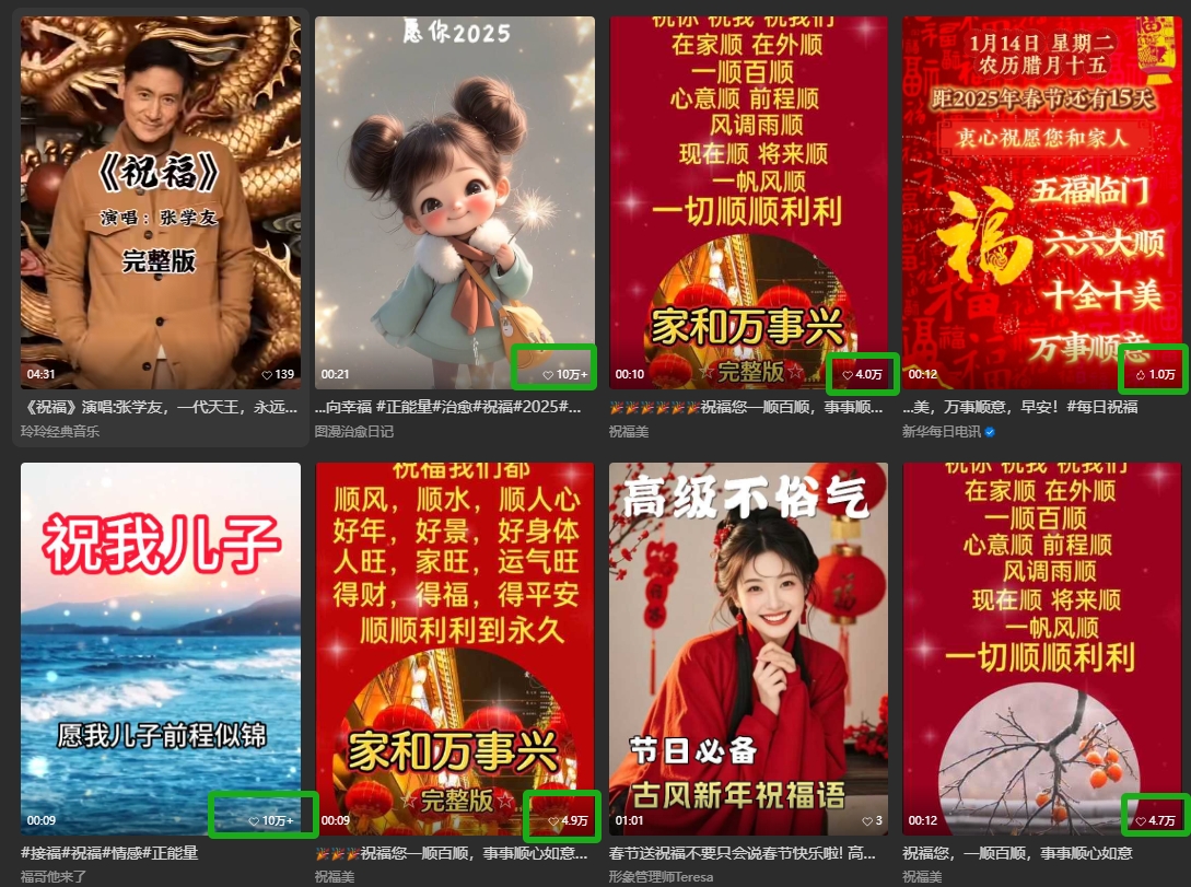 银发经济新年风口，儿女祝福视频爆火，一条作品上万播放，一定要抓住-创新Ovo