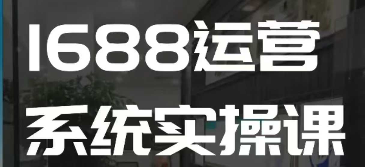 1688高阶运营系统实操课，快速掌握1688店铺运营的核心玩法-创新Ovo