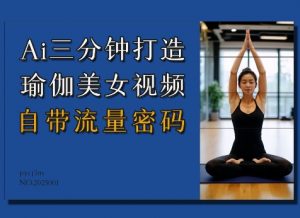 Ai3分钟打造瑜伽美女视频，自带流量密码-创新Ovo