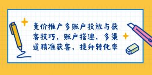 竞价推广多账户投放与获客技巧,账户搭建,多渠道精准获客,提升转化率-创新Ovo