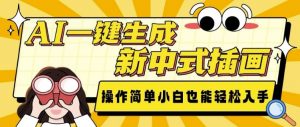 AI一键生成新中式插画， 操作简单，小白也能轻松入手-创新Ovo