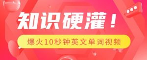 知识硬灌,1分钟教会你,利用AI制作爆火10秒钟记一个英文单词视频-创新Ovo
