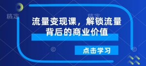 流量变现课,解锁流量背后的商业价值-创新Ovo