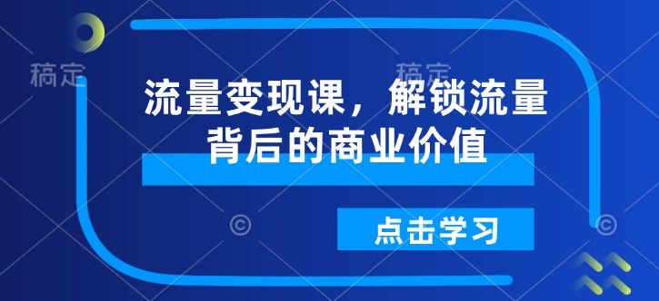 流量变现课，解锁流量背后的商业价值-创新Ovo