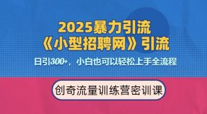 2025最新暴力引流方法，招聘平台一天引流300+，日变现多张，专业人士力荐-创新Ovo