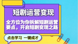 短剧运营变现,全方位为你拆解短剧运营要点,开启短剧变现之路-创新Ovo