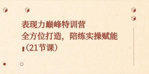 表现力巅峰特训营,全方位打造,陪练实操赋能(21节课)-创新Ovo