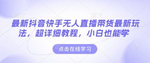 最新抖音快手无人直播带货玩法,超详细教程,小白也能学-创新Ovo