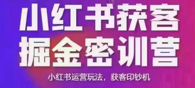 小红书获客掘金线下课，录音+ppt照片，小红书运营玩法，获客印钞机-创新Ovo