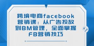 跨境电商facebook营销课：从广告投放到BM管理，全面掌握FB营销技巧-创新Ovo