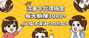 流量卡代理掘金,0门槛,每天躺赚3000+,多种推广渠道,新手小白轻松上手-创新Ovo
