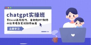 chatgpt实战班,学Excel高效技巧,自动化PPT制作,小红书爆款笔记创作秘籍-创新Ovo