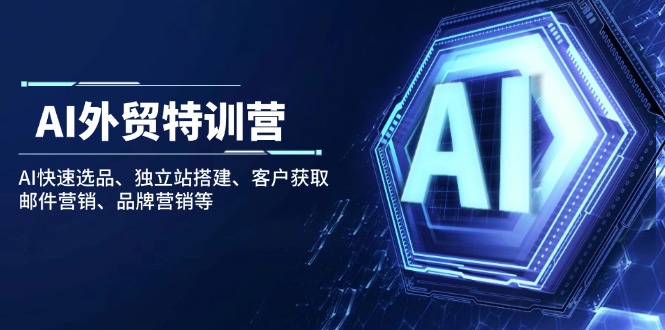 AI外贸特训营：AI快速选品、独立站搭建、客户获取、邮件营销、品牌营销等-创新Ovo