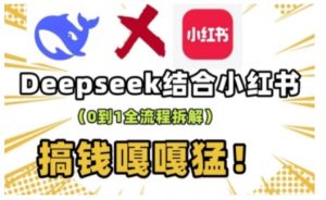 deepseek+小红书打造流量生产线实操课,0到1全流程拆解,搞钱嘎嘎猛-创新Ovo