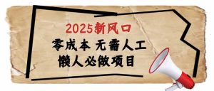 2025新风口，懒人必做项目，零成本无需人工，轻松上手无门槛-创新Ovo