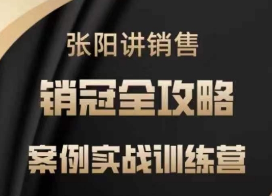 张阳讲销售实战训练营，​案例实战训练，销冠全攻略-创新Ovo
