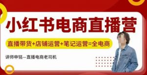 小红书电商直播训练营,直播带货+店铺运营+笔记运营-创新Ovo