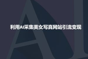 利用AI采集美女写真网站引流变现,引流嘎嘎的-创新Ovo