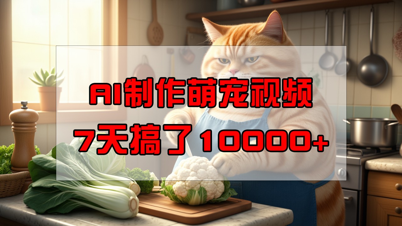 靠AI制作萌宠视频，7天搞了1万+，操作简单门槛低，有手机就行-创新Ovo