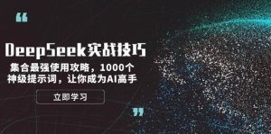 DeepSeek实战技巧:集合最强使用攻略,1000个神级提示词,让你成为AI高手-创新Ovo
