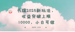书旗2025新玩法，收益突破上限10000，小白可做-创新Ovo