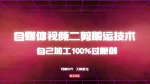 详细教你自媒体视频二剪搬运技术,自己加工100%过原创,无脑搬运-创新Ovo