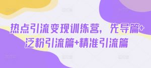 热点引流变现训练营,先导篇+泛粉引流篇+精准引流篇-创新Ovo