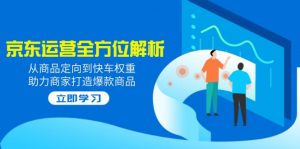 2025京东运营全方位解析:从商品定向到快车权重,助力商家打造爆款商品-创新Ovo