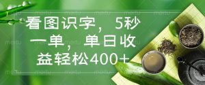 看图识字，5秒一单，单日收益轻松400+-创新Ovo