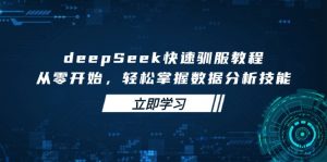 deepSeek快速驯服教程,从零开始,轻松掌握数据分析技能-创新Ovo