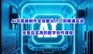 AI与视频制作全攻略从入门到精通实战,全面且实用的数字创作课程(更新3月)-创新Ovo