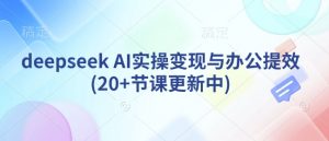 deepseek AI实操变现与办公提效(20+节课更新中)-创新Ovo
