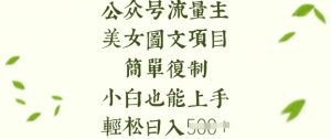 流量主长期收益项目，美女图片简单复制，小白也能上手，轻松日入5张-创新Ovo