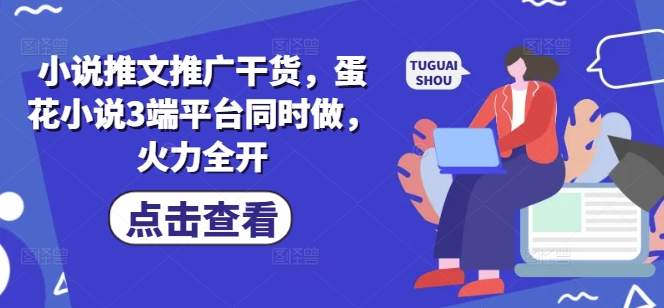 小说推文推广干货，蛋花小说3端平台同时做，火力全开-创新Ovo