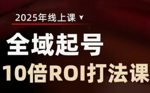 2025全域起号10倍ROI打法课，助你提升直播间的投资回报率-创新Ovo