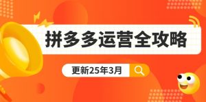 拼多多运营全攻略:从0到日销千单,爆款内功+付费推广+黑科技(更新25年3月-创新Ovo