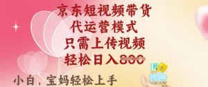 京东短视频带货，2025翻身项目，只需上传视频，单月稳定变现8k+【揭秘】-创新Ovo