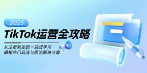 TikTok运营全攻略,从注册到变现一站式学习,揭秘热门玩法与限流解决方案-创新Ovo