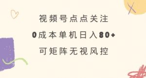 视频号点点关注,0成本单号80+,可矩阵,绿色正规,长期稳定【揭秘】-创新Ovo