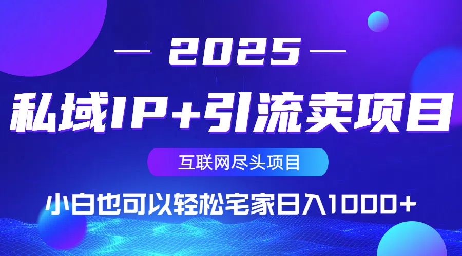 私域IP+引流卖项目，小白也可以做到轻松宅家日入1000+-创新Ovo