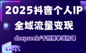 2025抖音个人IP全域流量变现进阶课，deepseek千川爆单进阶课-创新Ovo