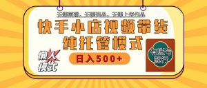 【快手小店代运营】限时托管计划,全程喂饭,单日稳定变现800+-创新Ovo